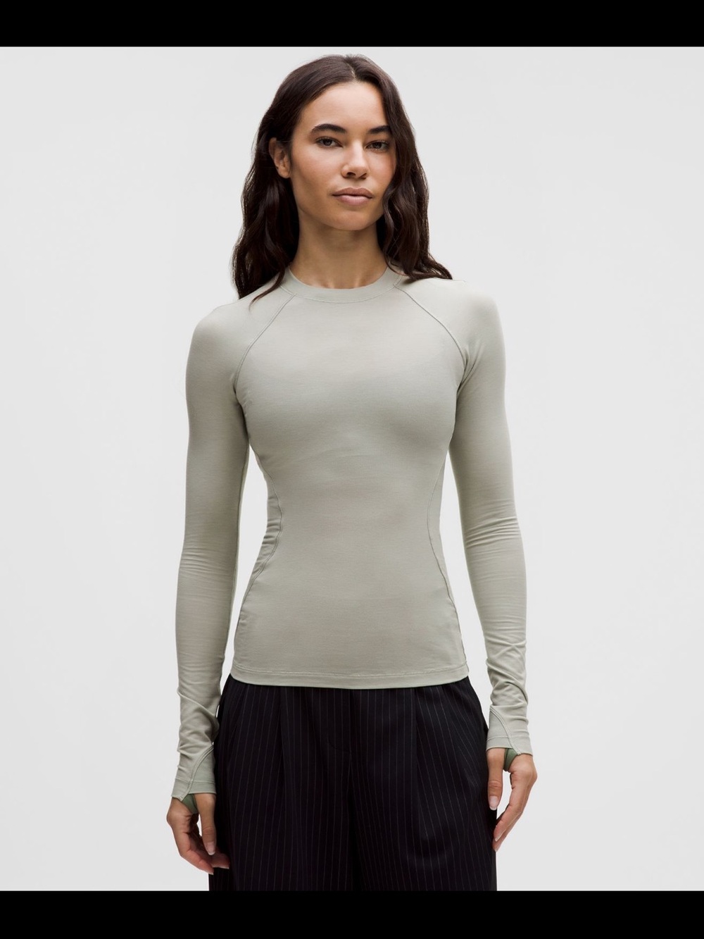 NWT lululemon athletica wool blend crewneck base layer - light green